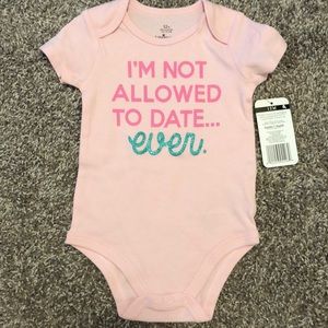 Not allowed to date 12 month onesie